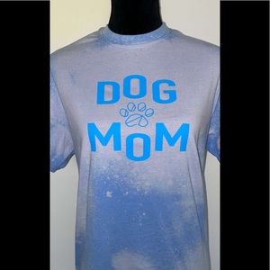 Hand tie dyed Periwinkle Dog mom shirt